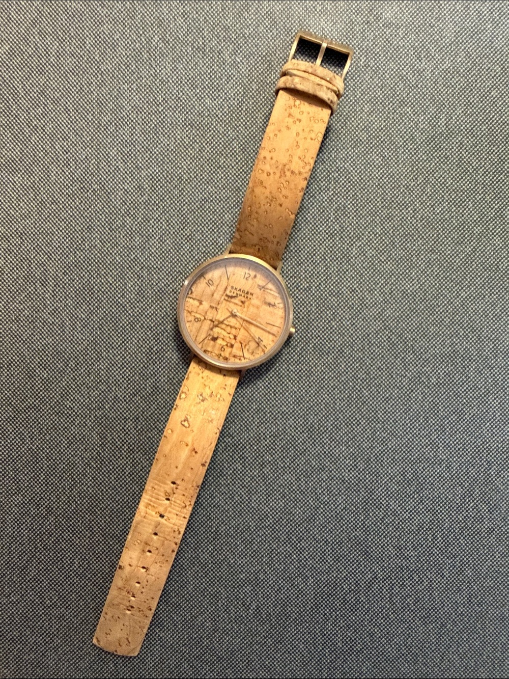 Skagen Men's Cork-Strap Watch in Tan and Silver